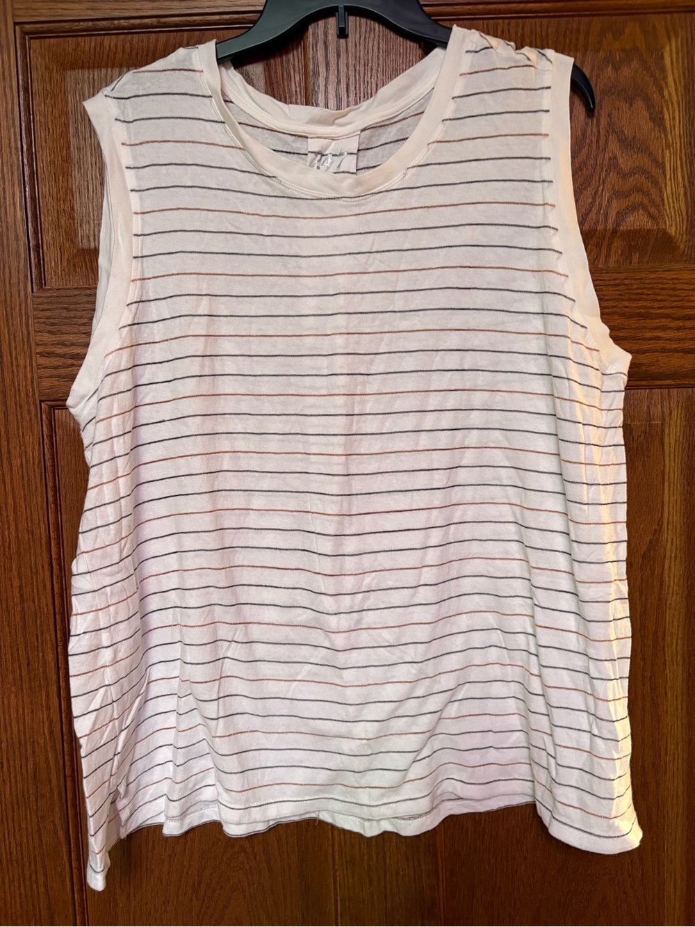 Maurice’s 24/7 Sleeveless Striped Crewneck Tank Top - size 1X